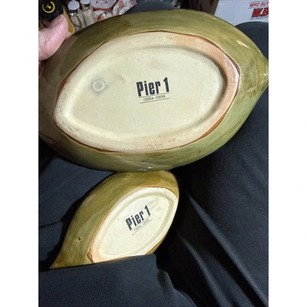 Ceramic Fall Leaf Dish Candy Autumn Pier One 2 Pre Owned